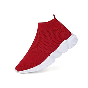 WXQ Women's Running Lightweight Breathable Casual Sports Shoes Fashion Sneakers Walking Shoes Red 40 | Walking